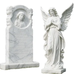 angel statue praying sculpture granite 087