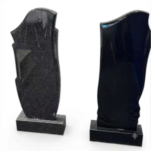 granite headstone black gray 038
