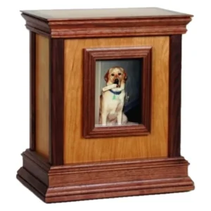 wooden cremation urn pet 019